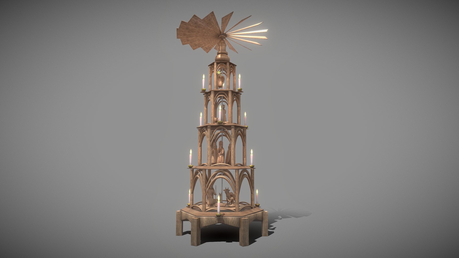 Here is version 2 of the Christmas pyramid with candle driven rotor.


Christmas Pyramid (Version 1 Battery Powered)
 - Christmas Pyramid (Version 2 Candle Driven) - Buy Royalty Free 3D model by VIS-All-3D (@VIS-All) 3d model