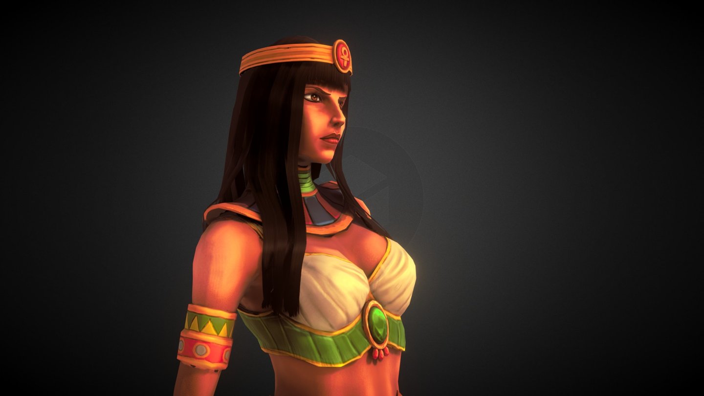 Cleopatra VII Philopator, known to history simply as Cleopatra, was the last active pharaoh of Ptolemaic Egypt, shortly survived as pharaoh by her son Caesarion. After her reign, Egypt became a province of the then-recently established Roman Empire 3d model