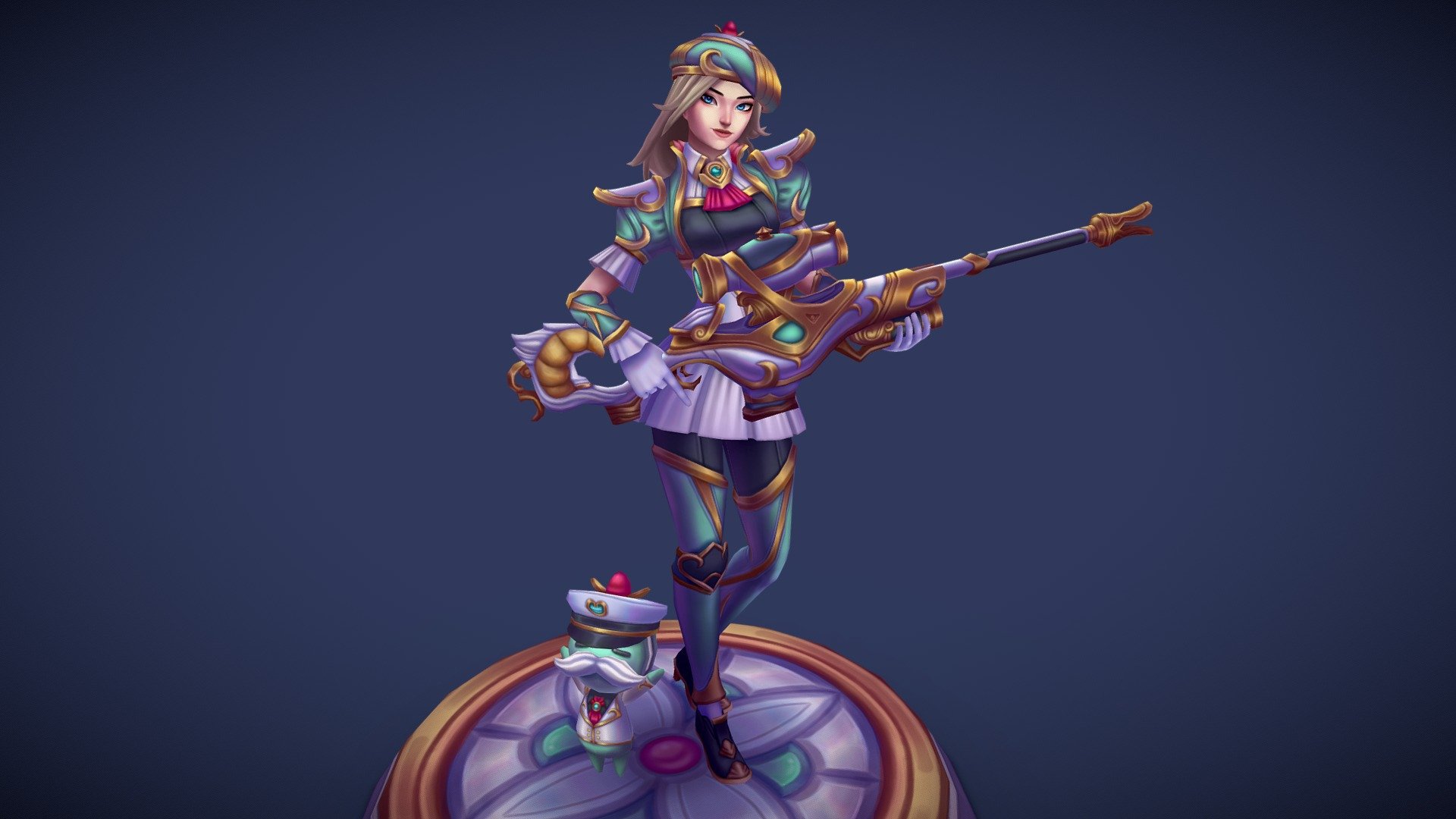 Recently finished up my latest League fan model!
Check it out on Artstation: https://www.artstation.com/artwork/xY1lem

Big thanks to Lawrence Hong for letting me use his Cafe Cuties Caitlyn concept.
Original Concept: https://www.artstation.com/artwork/mzw341 - Cafe Cuties Caitlyn - 3D model by Dechta 3d model