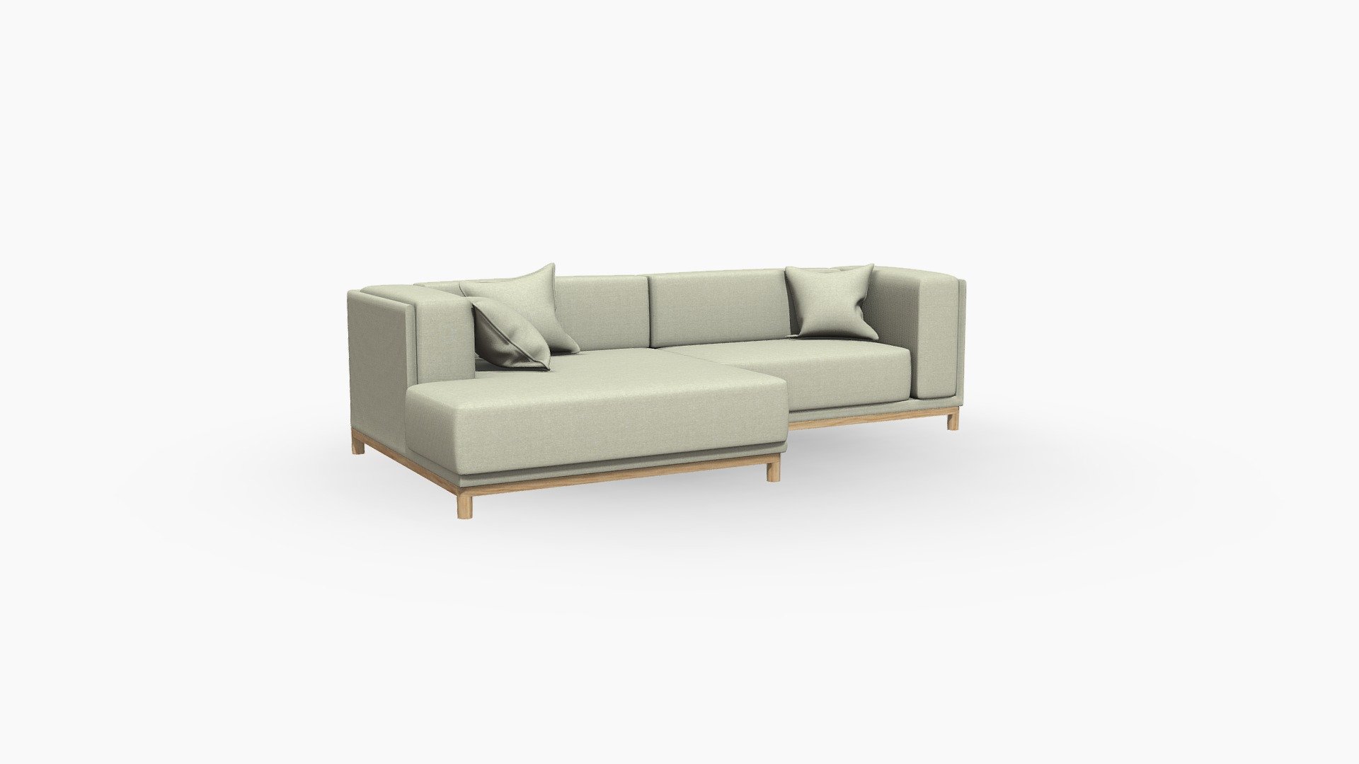 Sofa en L Beige - 3D model by Inmersivo S.A.S (@tangibledesign) 3d model