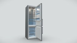 Combi fridge high-detail lowpoly