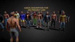 Modular Character Male Integrated to UE4 ALS ue4, game-character, modular-character, character, lowpoly, gameasset, free, modular, gameready, ue5, free-character