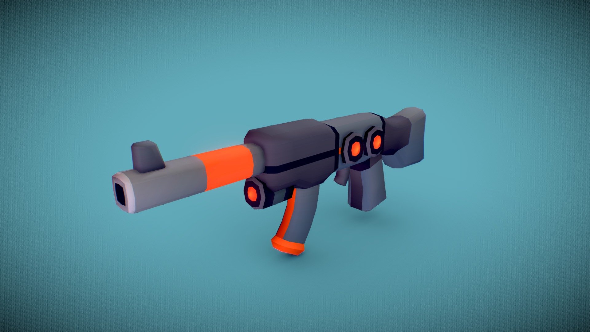 Scifi gun for the Tombstar game 3d model