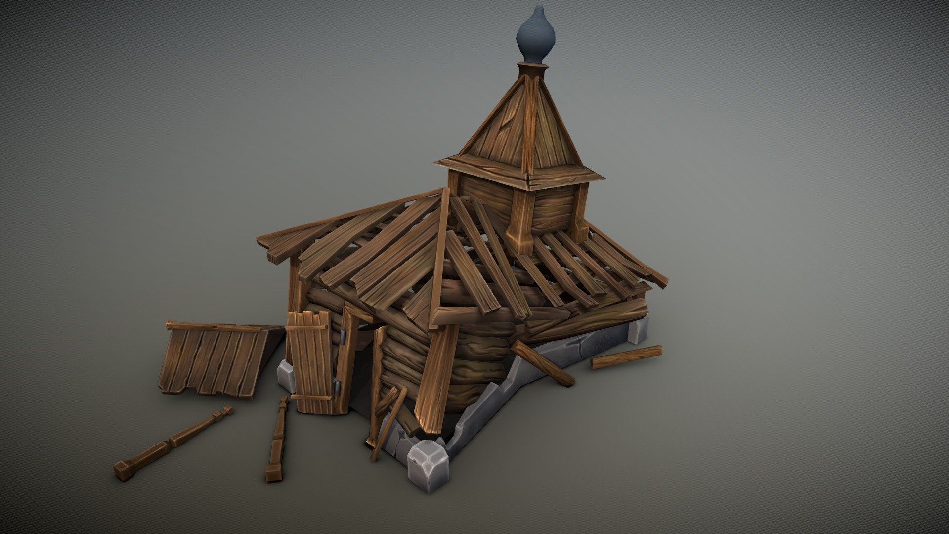 Model for the mobile game Treasure Hunter.
Finish painting was in a blender/ - Church, chapel, kirk - 3D model by LowPoly89 (@omega3) 3d model