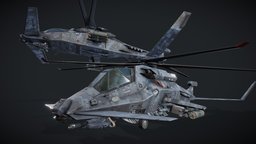 Helicopter missile, viper, airship, aircraft, military, sci-fi, helicopter