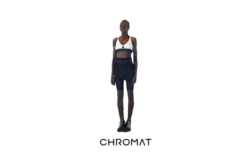 Alek in the Aeros Soft Bra &amp; Dual Mesh Shorts &amp; Sport Lace Up Shoes.

Scanned at Chromat's SS16 runway show at New York Fashion Week.

See the full collection at http://chromat.co/ - Alek for Chromat - 3D model by CHROMAT 3d model