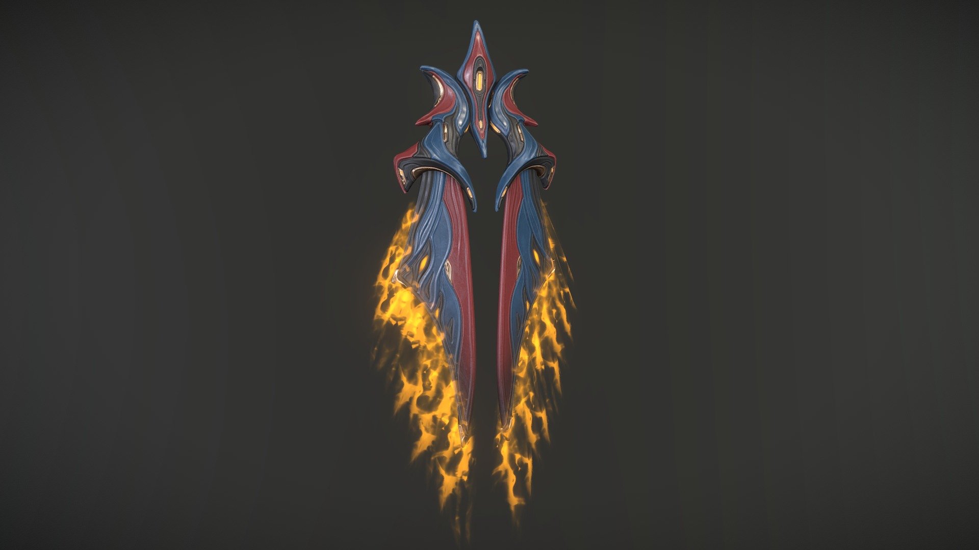 A Fiery Burning Syandana For tennogen - Ablyzus Syandana - 3D model by a1stlight 3d model