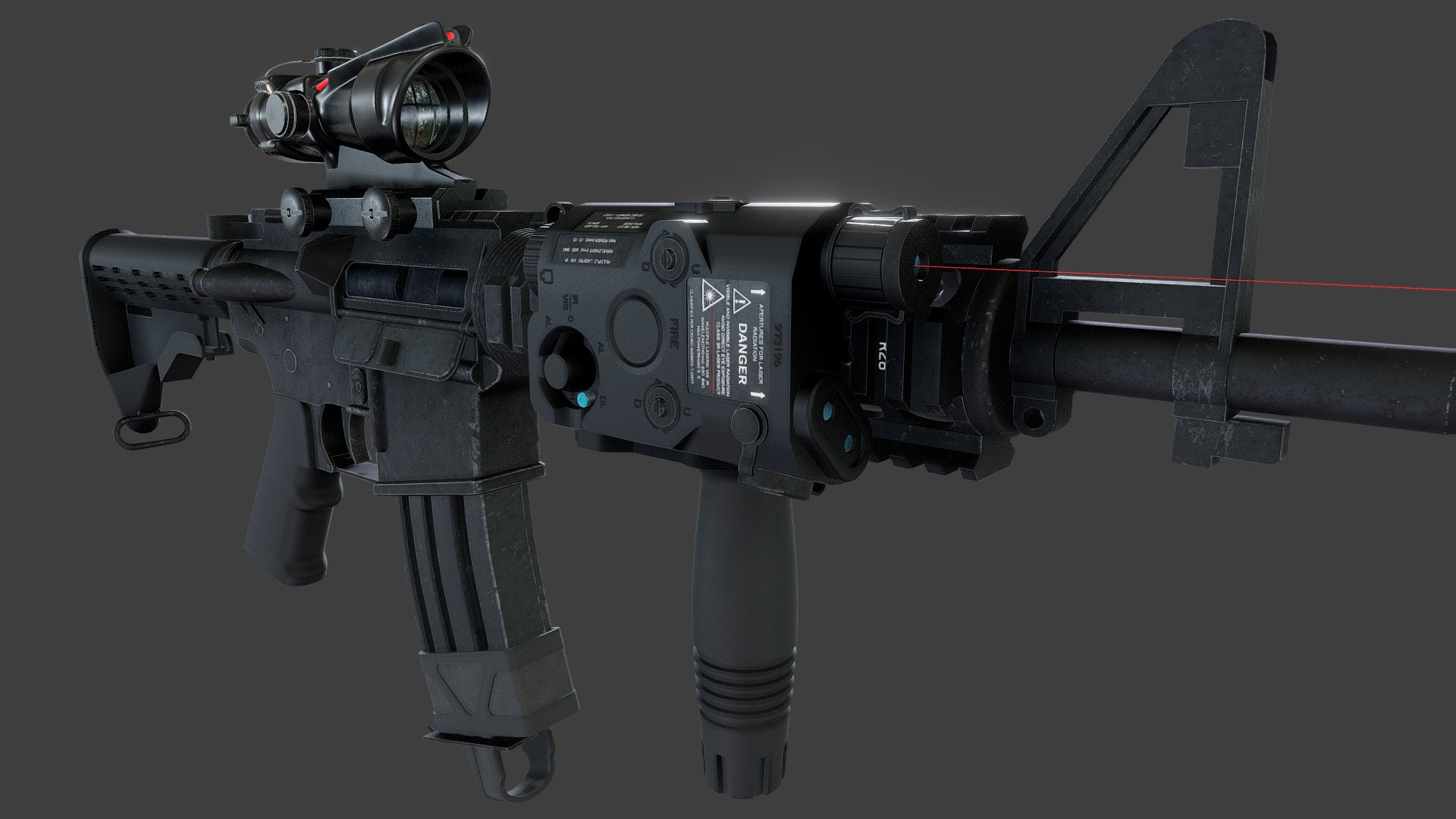 M4 Carbine Rifle ACOG sight rifle, m4, videogame, textures, army, materials, unreal, carbine, acog, sight, videojuego, united, marines, weapon, unity, asset, 3d, pbr, model, military, download