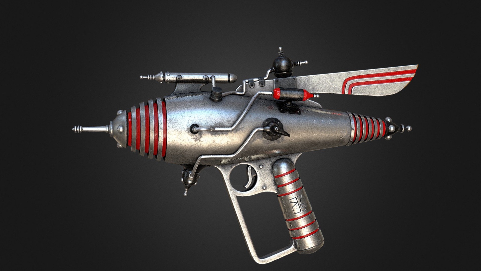 I made a lowpoly model of dr. Grordbort Pearce 75 gun.
Texture set is 2048px
Modeled with Blender
Textured with Substance Painter
Hope you like it.
 - Pearce 75 atom ray gun - 3D model by Oleh Ivanov (@ChEmlsT) 3d model