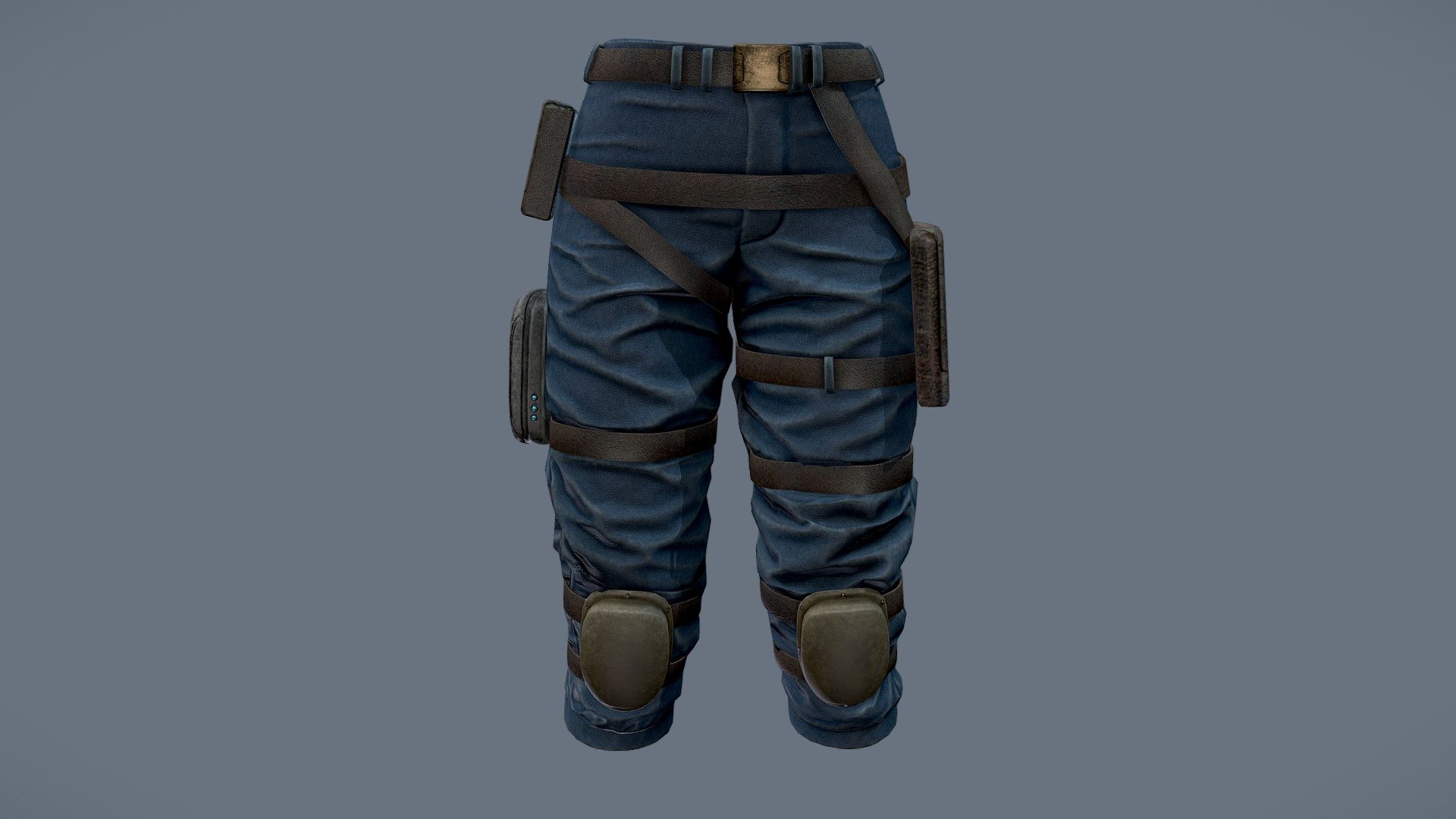 3D model Female Blue Jeans Pants Style 1 VR / AR / low-poly