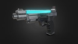 Cyberpunk Pistol Malorian 3518 Concept