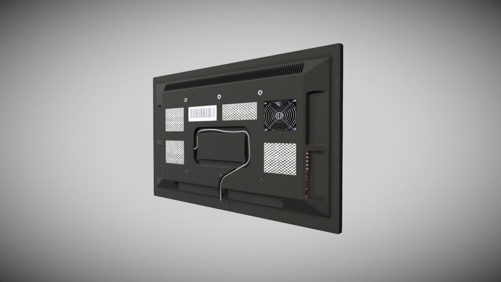 Wall Television - Download Free 3D model by Francesco Coldesina (@topfrank2013) 3d model
