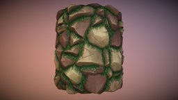 Stylized rock with grass substance-substance-designer-procedural-tile