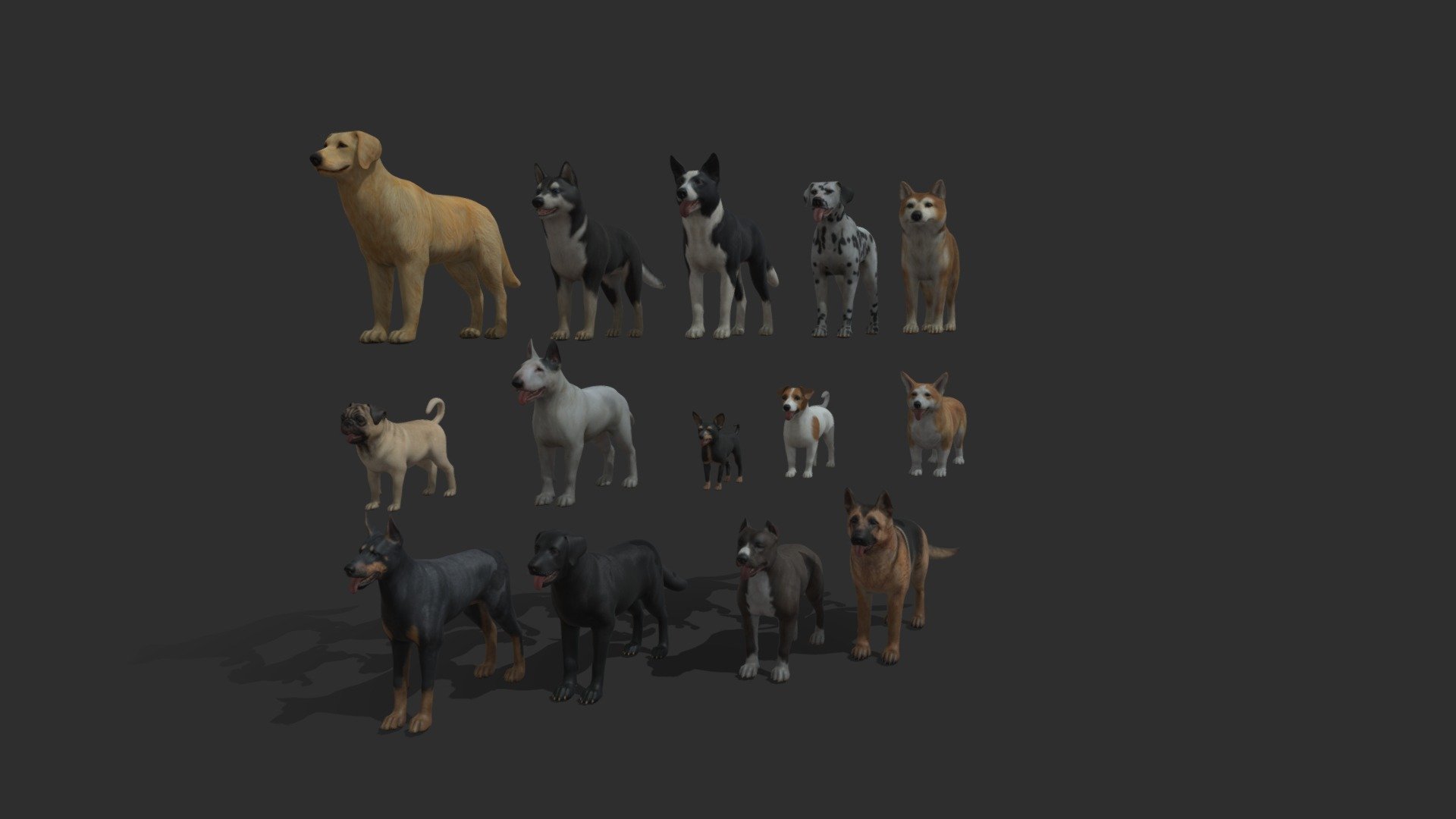 Dog，animal - Dog - 3D model by leeeeeeeeeeeee 3d model