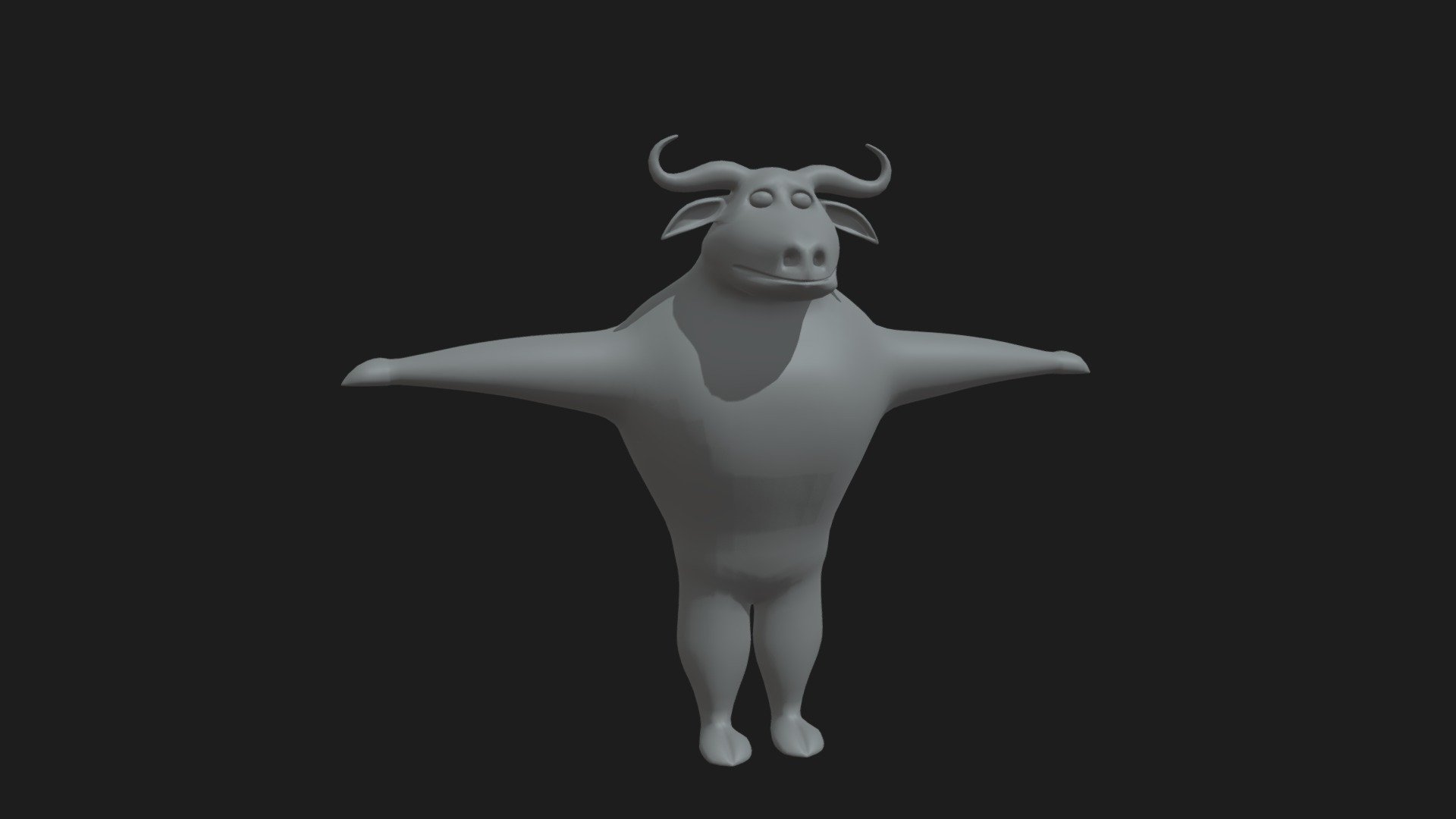 Buffalo cartoon character - Download Free 3D model by TamTen 3d model