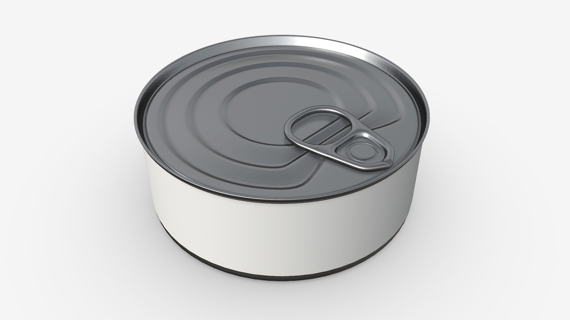 Сanned food round tin metal aluminum can 017 - Buy Royalty Free 3D model by HQ3DMOD (@AivisAstics) 3d model