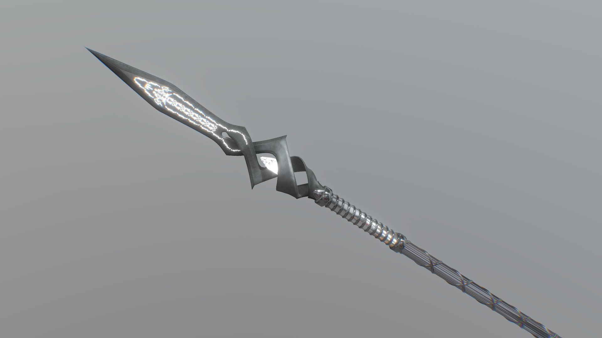 Frostwind Reach is a combination of a spear and a magic staff perfect for medieval fantasy 3d model