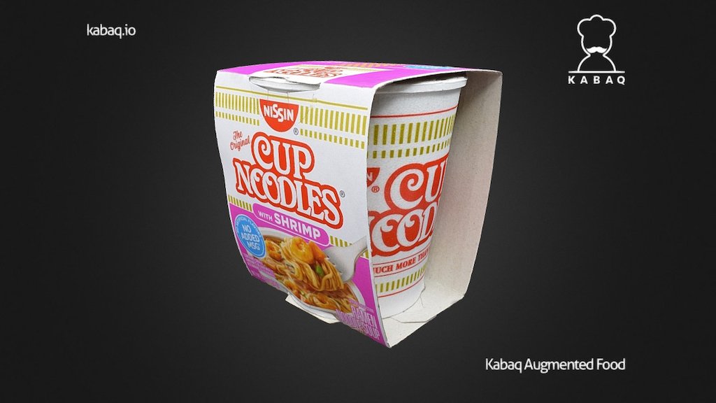 Cup Noodles with Shrimp - Cup Noodle - 3D model by QReal Lifelike 3D (@kabaq) 3d model