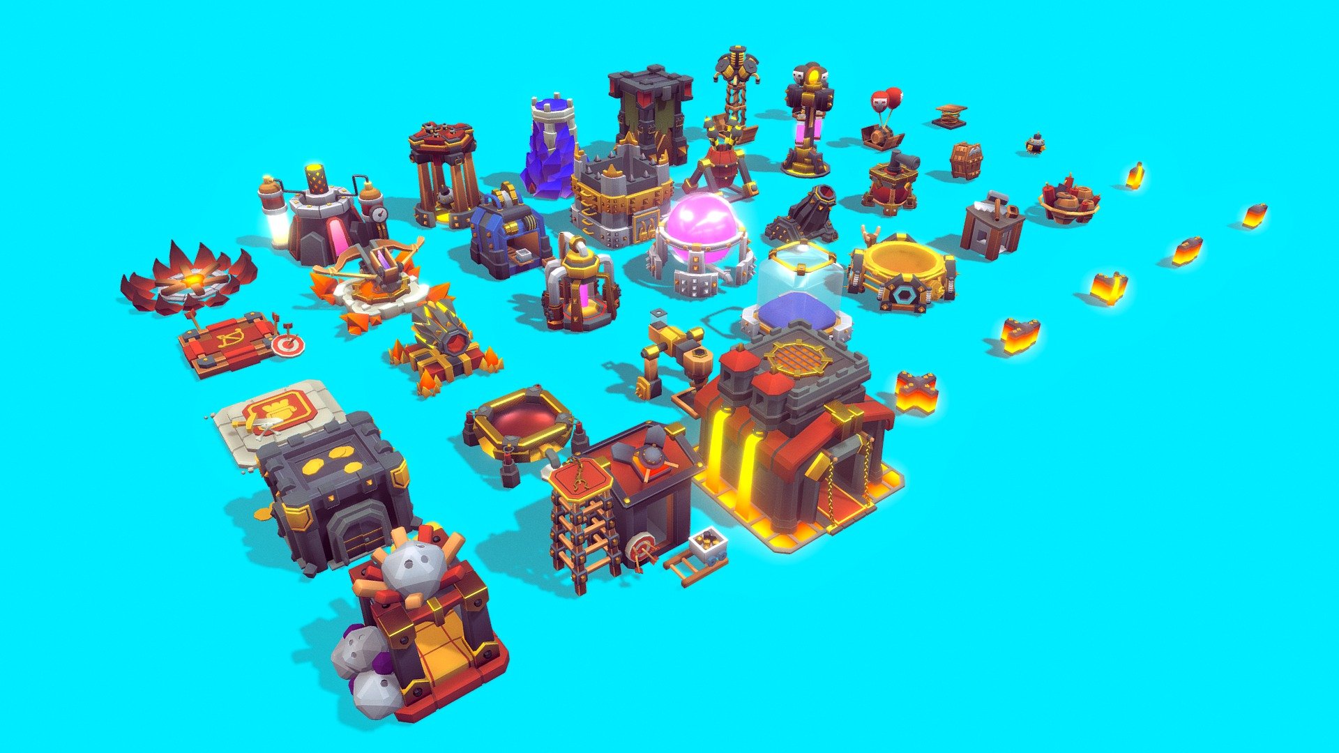 Clash of Clans town hall level 10 fan art
Modeled and textured in Blender. Feel free to use it in anyway you like. If you love this model you can give it a like or comment. let’s be friends ^_^, you can also visit my profile for free stuff or if you want to support me you can buy some of my paid asset. I hope you have a great day.

Follow me for more free stuf in the future. ^_^ - Clash of Clans - Buy Royalty Free 3D model by LowPolyBoy 3d model