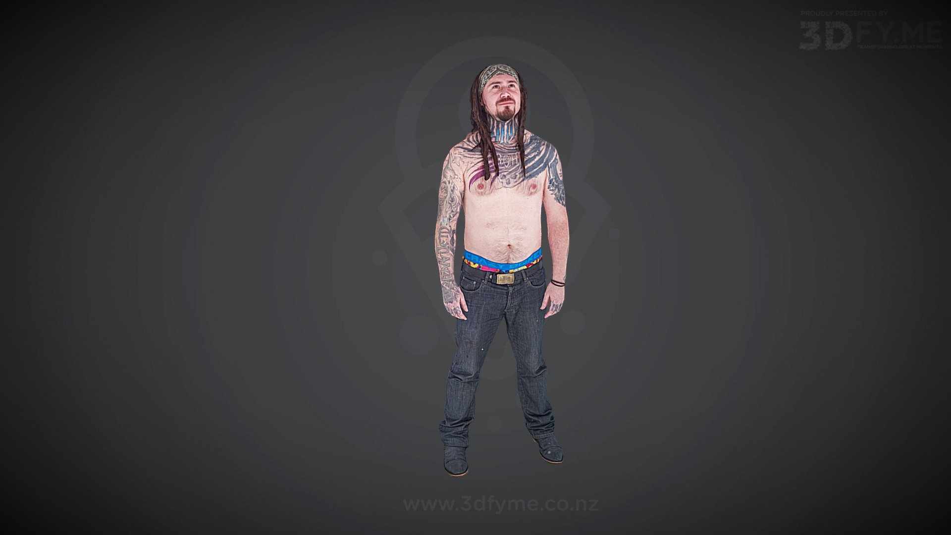 Photogrammetry raw scan, 140 pics (8 MP), decimated, texture re-projected (raw diffuse map, 8k) - Norton, Wellington Tattoo Convention 2021 - 3D model by 3Dfy.me New Zealand (@smacher2016) 3d model
