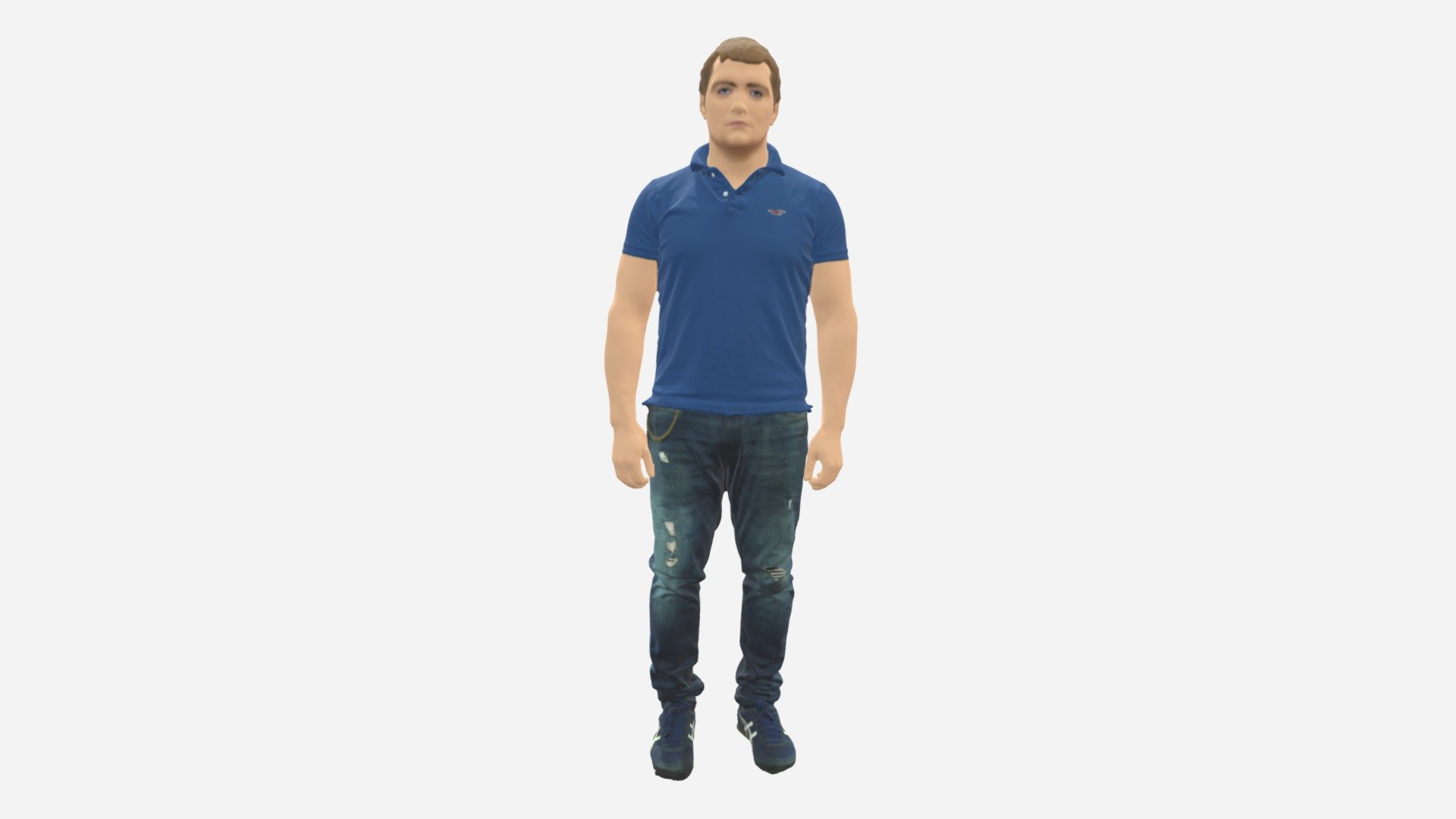 We provide unique 3d scanned models with realistic proportions for closeup and medium-distance views in artworks, paintings and classes. As well as architectural visualization projects.

Main features:




high-end realistic 3d scanned model;

realistic proportions;

highest quality;

low price;

saves you time for more time in landscaping and interiors visualization.

FEATURES 




3d scanned model 

Extremely clean

Edge Loops based

smoothable

symmetrical

professional quality UV map

high level of detail

high resolution textures

real-world scale

system unit: cm

TEXTURES 




Textural Resolution: 4096 x 4096

Color Map

The model is suitable for stereolithography 3d printing 

The model is also ready for fullcolour 3d printing - Man In Blue Polo Jeans 0599 - Buy Royalty Free 3D model by 3DFarm 3d model
