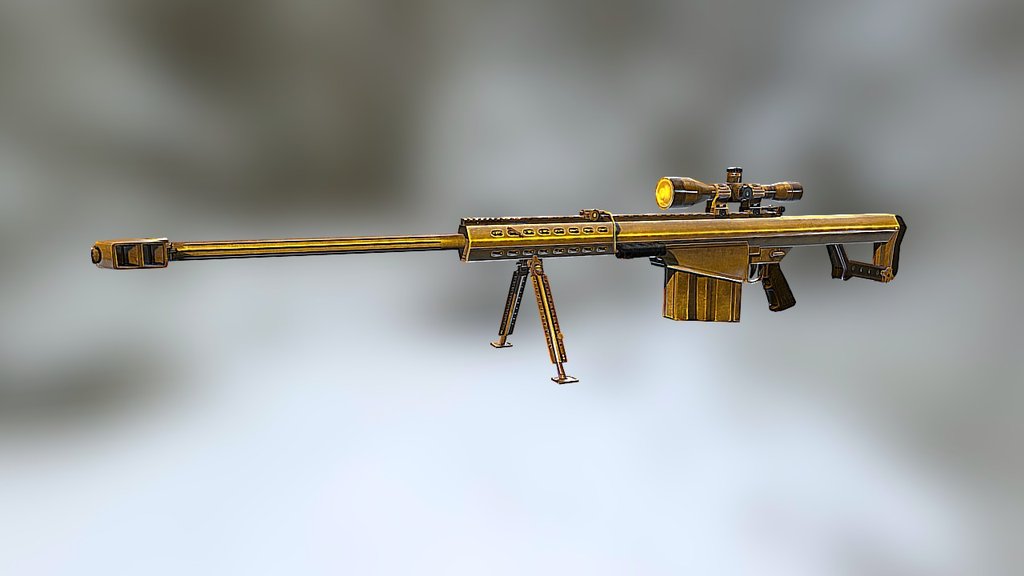 CrossFire's M82A1 Ultimate Gold - 3D model by alx_flameniro 3d model