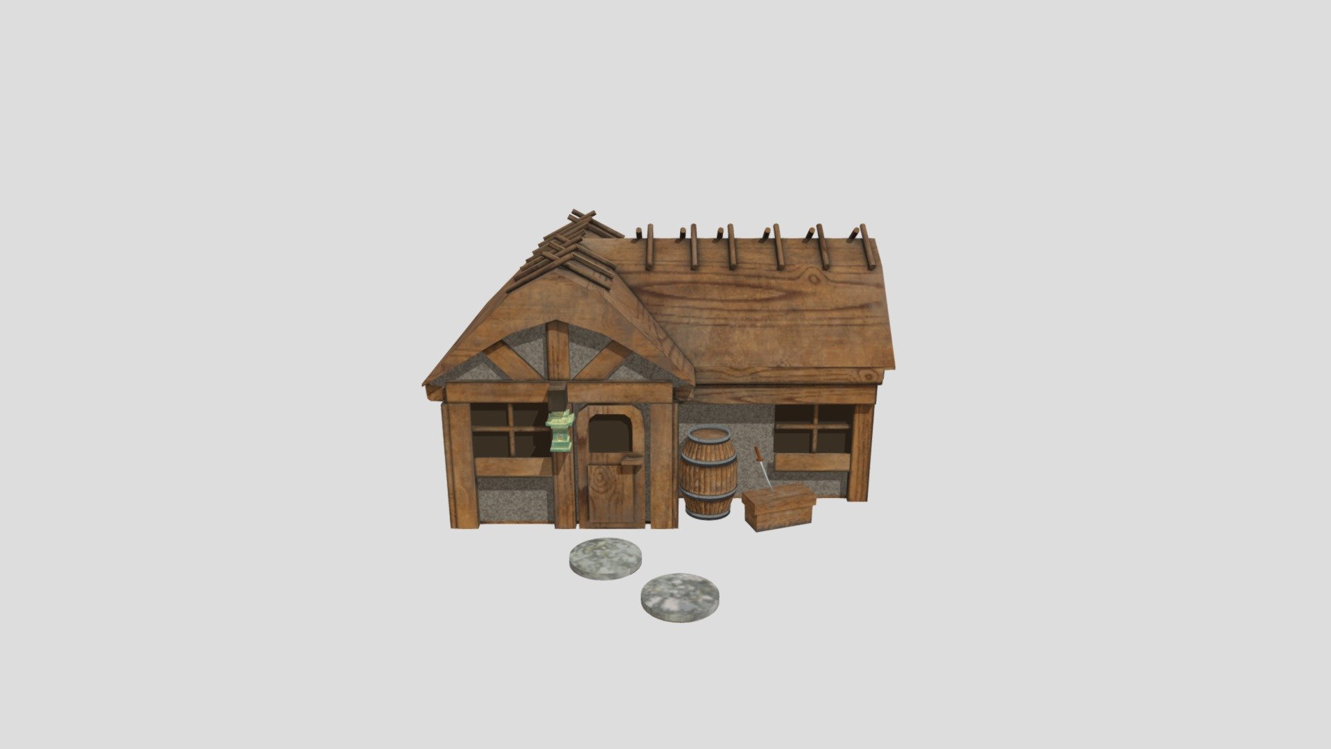 A small japanese style house 3d model