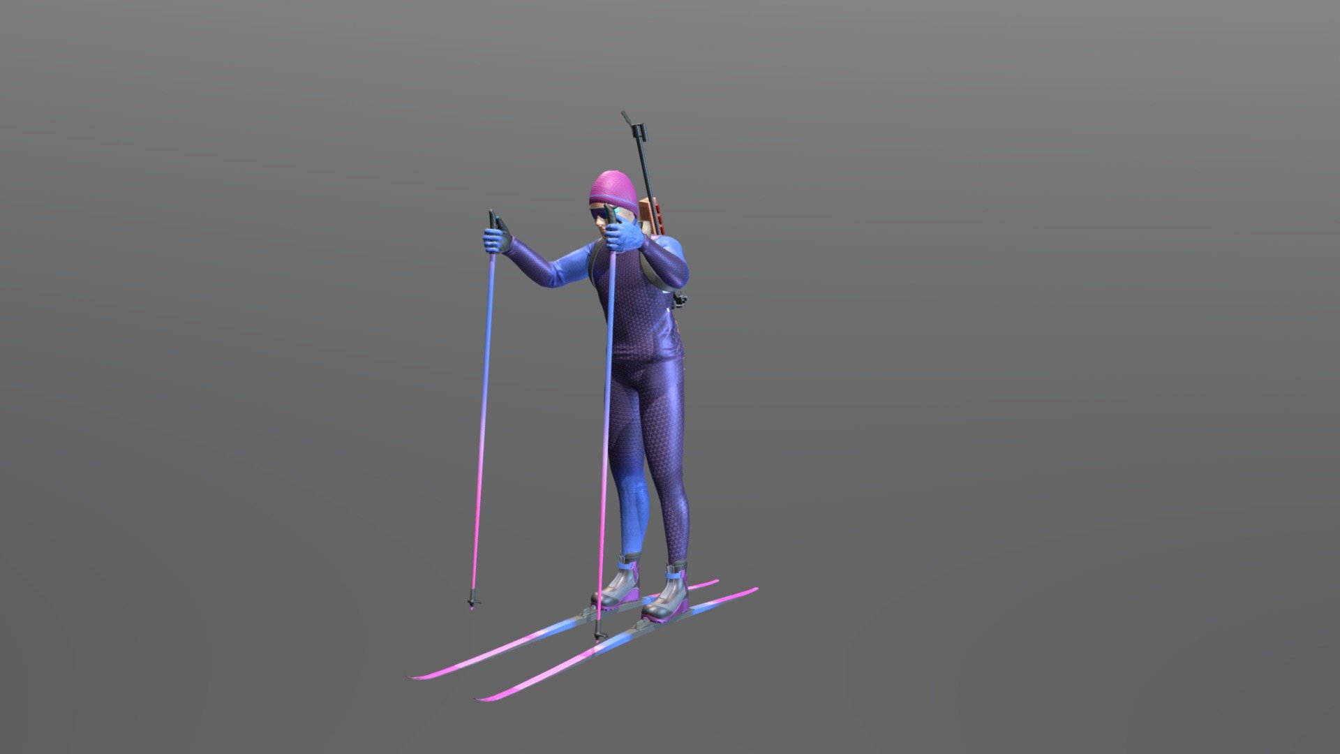Skiing Charachter With Animation's

14 Animations
Skiing,
Skiing Front,
Skiing Left,
Skiing Right,
Skiing Up,
Skiing Down,
Skiing To Fire Station,
Fire,
Fire Idle,
Hide Weapon,
Show Weapon,
Idle Stand,

*9 Skin Variation 

Base,
Normal,
Height,
Roughness, - Skiing Charachter - 3D model by Edgar Margaryan (@edgarmargaryan) 3d model