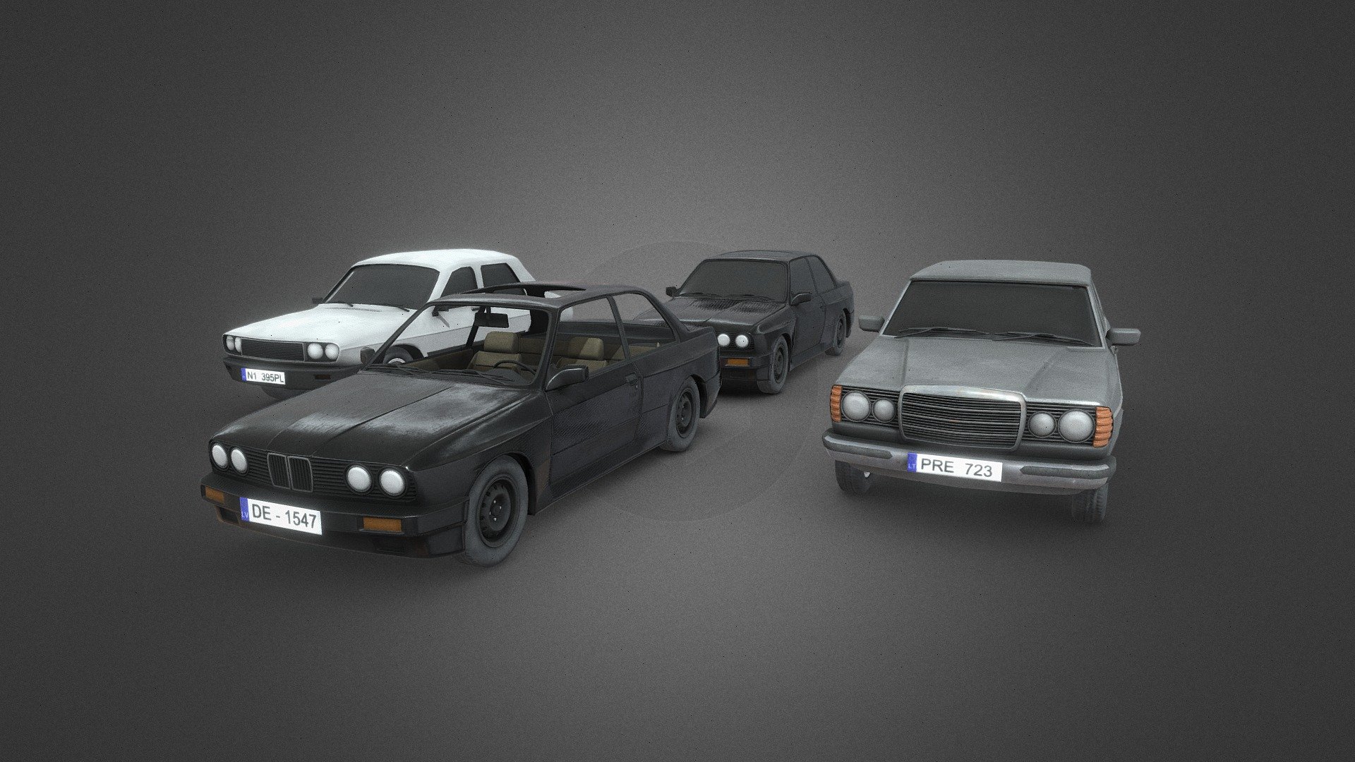 set of 3 cars, and in addition a car with a detailed interior. 

cars of the period of 80-90 years. 

possible in the future additions to the set.

набор из 3 машин, и в добавок машина с проработанным внутриннем салоном. 

машины периода 80-90 годов. 

возможны в будущием дополнения набора

I know how to use a translator, so everyone come in discord - https://discord.gg/hzwvJrwtqm

и славяно-арийская телега https://t.me/perdole1kurwa - Car Pack East 1 - Download Free 3D model by buh (@buh-late) 3d model