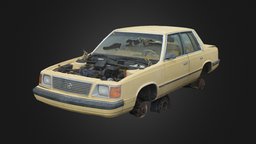 1985-1989 Reliant 4-door [Scan] automobile, sedan, junkyard, dodge, 1980s, plymouth, 1989, 1987, 1988, chrysler, reliant, 1985, photoscan, photogrammetry, car