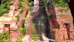 Leshan Giant Buddha buddha, river, medieval, asia, china, asian, cliff, religion, buddhism, middle-age, sichuan, asian-art, buddhist, photogrammetry