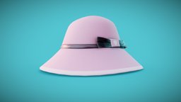 Womens Sunhat fashion, ready, protection, sun, accessory, woman, fabric, shade, wear, headwear, apparel, sunhat, character, game, 3d, pbr, model, female, textured, clothing, material