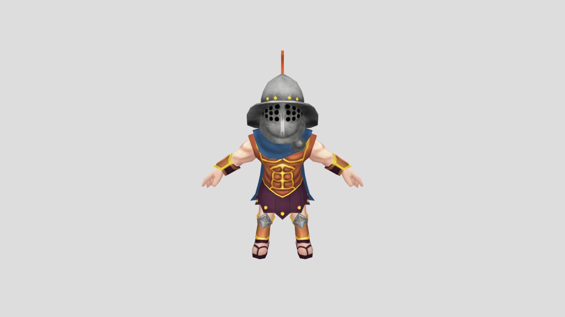 HandPainted Chibi Gladiator with just 
One 2048 x 2048 Diffuse Texture
4413 Triangle - Chibi Gladiator LowPoly - 3D model by KarSa (@iamrikofly) 3d model