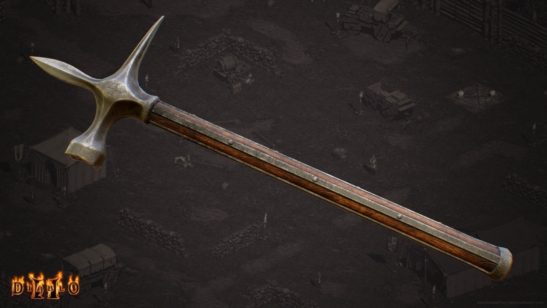 Weapon from diablo 2. I believe this one is quite true to the original. It's close enough to a real medieval warhammer that it could pass as a generic historical weapon as well.

What it looked like in game:



Modeled in Maya, textured in Substance Painter

Time: ~1 day - Warhammer - [ Diablo II ] - Download Free 3D model by Ole Gunnar Isager (@FrenchBaguette) 3d model
