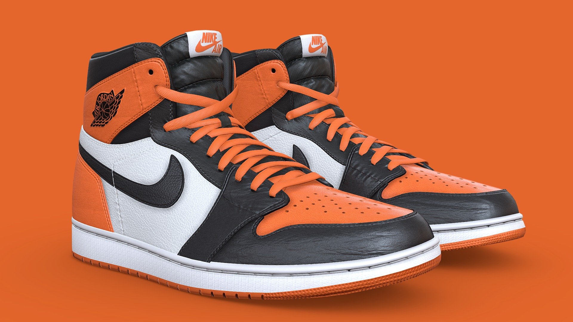 Game Ready, optimized version of my Jordan 1 shoe

This Low Poly version is included in the full version available here:
https://sketchfab.com/3d-models/jordan-1-retro-high-og-shattered-backboard-583fb148cd184d32a8044158001b7e77

This version features an optimized mesh. High Poly detail on the sole has been replaced with a baked normal map and the rest of the model has been streamlined to reduce the polycount 3d model