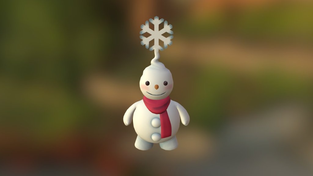 Cartoon Snowman Character - Snowman_Character - Download Free 3D model by snakesta 3d model