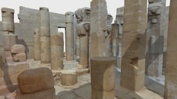 Hypostyle Hall of the Hathor Shrine ancient, egypt, photoscanning, architecture-heritage, ancient-egypt, hatshepsut, architecture-photogrammetry, photogrammetry, deir-el-bahari