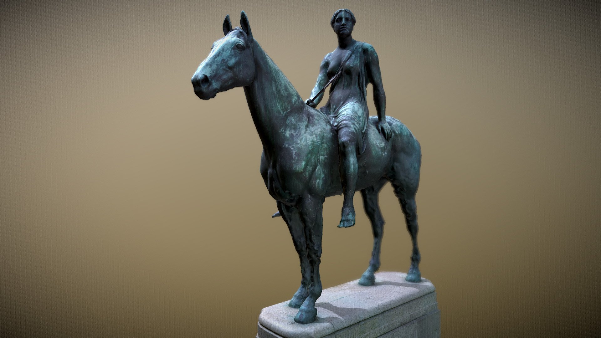 The rider statue &ldquo;Amazon on horseback