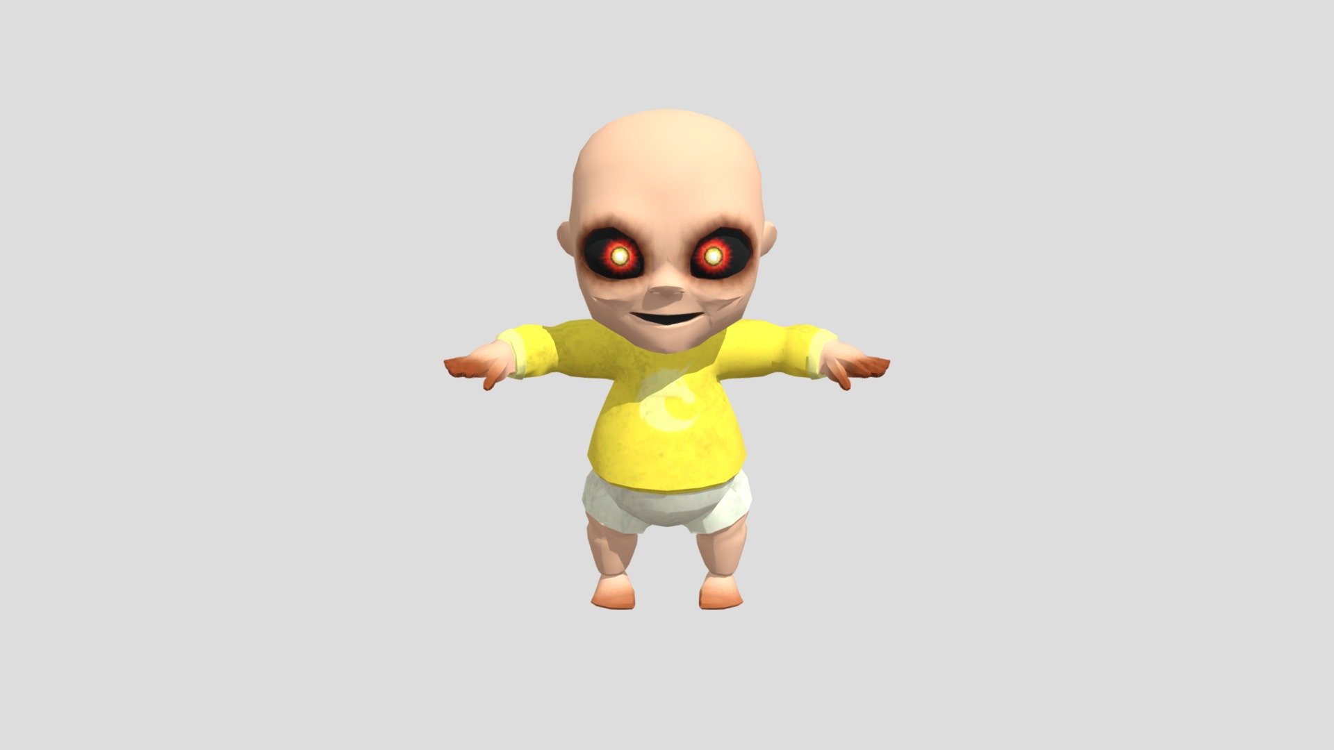 Scary Baby Doll 3D for Horror Games - Scary Baby Doll - 3D model by MeshMage 3d model