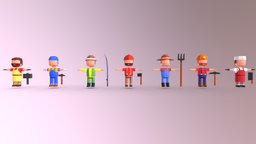 Farming Character Lowpoly