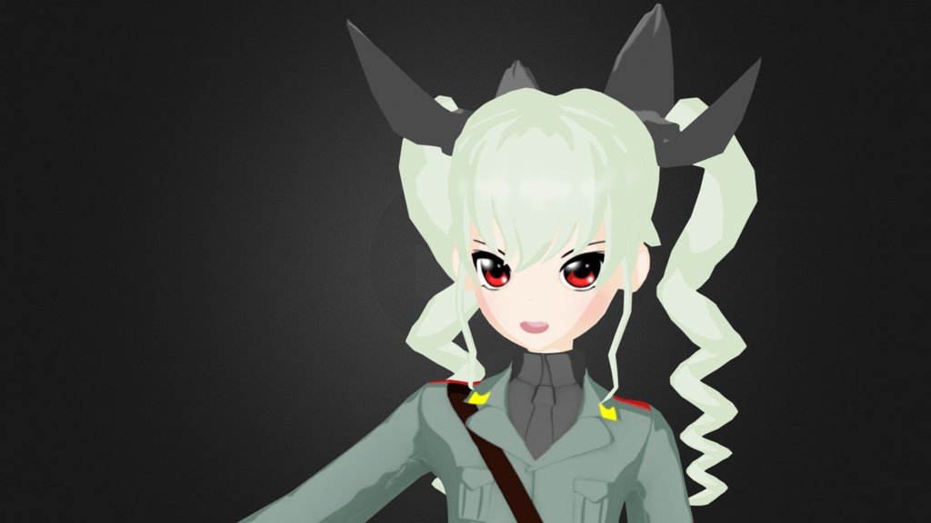 Anchovy of Anzio High School
Girls und Panzer Anime series - Duce!Duce!Duce! - 3D model by NyaharoSensei 3d model