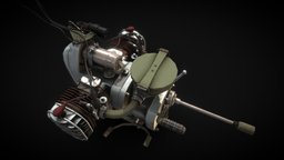 Motorcycle_U72_engine ww2, realtime, motorcycle, engine, 3dartist, military-vehicle, military-equipment, 3dsmax, lowpoly, military, 3dmodel, 3dmodeling