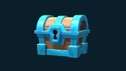 Stylized Treasure Chest | FREE chest, medieval, treasure, diamond, treasurechest, wood, stylized, fantasy