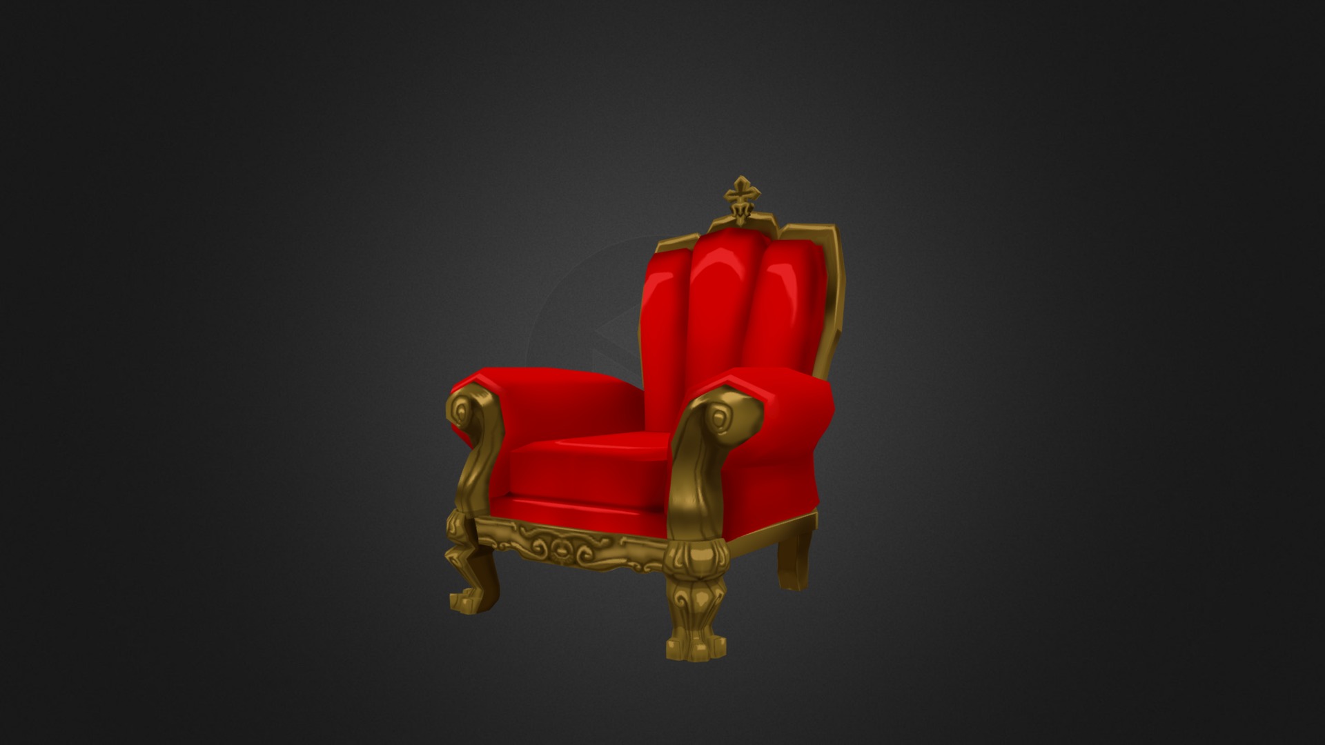 King's Chair - 3D model by negroni_modeler 3d model