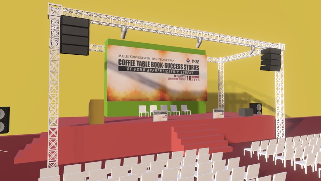 3D event stage mock up customer request - Stage mock up - Download Free 3D model by azelie 3d model