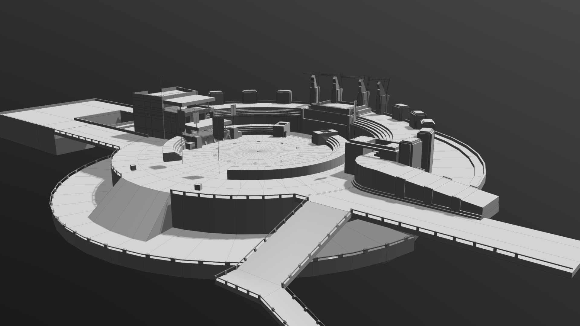 Arena - 3D model by UnfoldedDeep 3d model