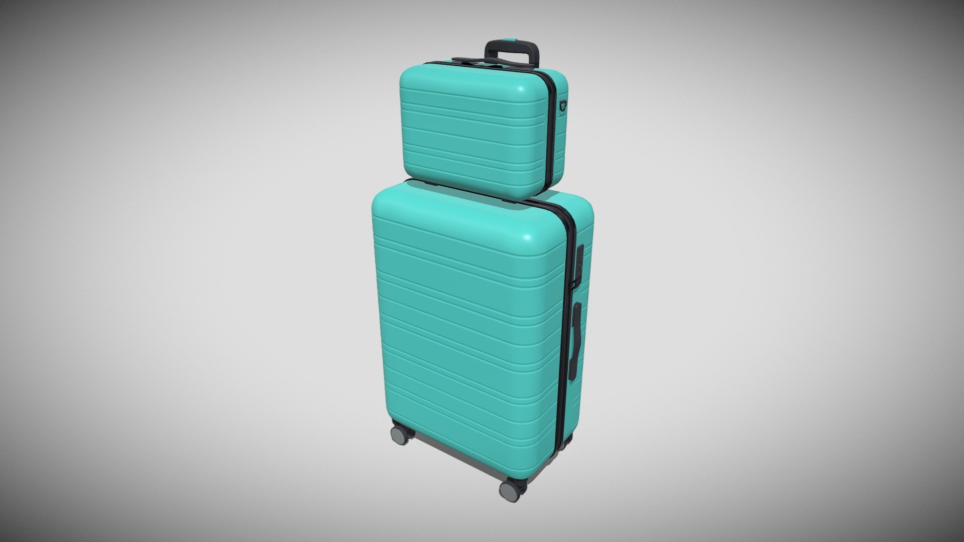 Detailed model of a Hardside Luggage Suitcase Set, modeled in Cinema 4D.The model was created using approximate real world dimensions.

The model has 35,355 polys and 35,490 vertices.

An additional file has been provided containing the original Cinema 4D project files with both standard and v-ray materials, textures and other 3d export files such as 3ds, fbx and obj 3d model