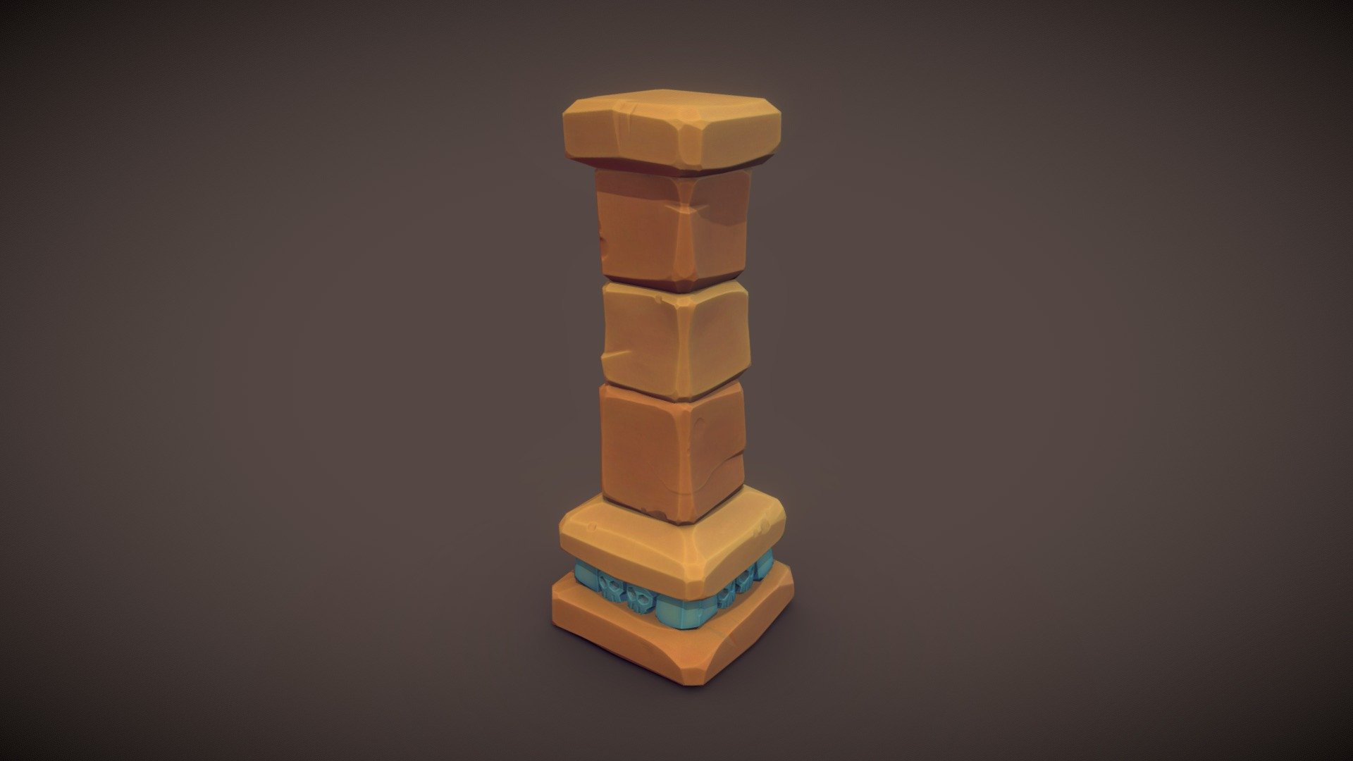Testing a new workflow (sculpting in zbrush + substance for textures) on an old asset (dungeon starter set) 3d model