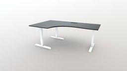 L-shaped gaming computer desk right side 2000