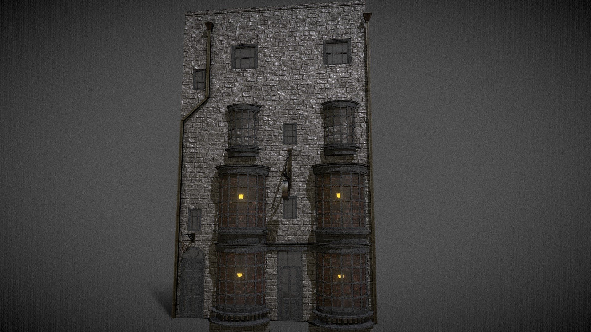 Here is the other final piece for the diagon alley scene 

This one took a lot less longet to make probably aboyt 6 to 8 hours cause i already had alot of the pieces - Ollivanders Shop - 3D model by ElliottA 3d model